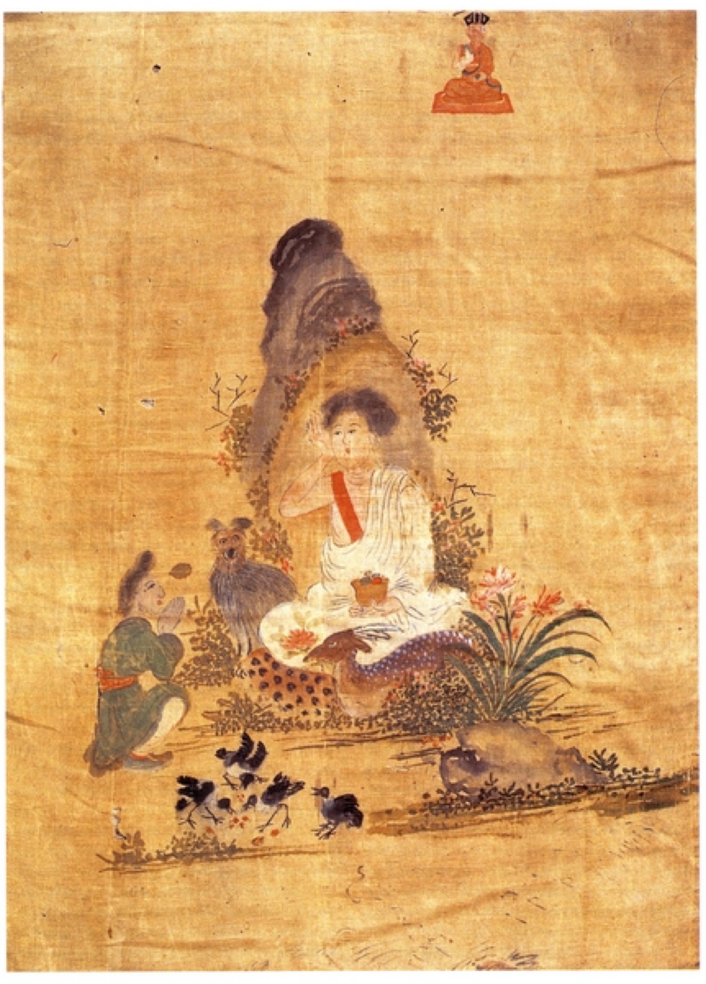 Milarepa — Thangka-Gemälde von Choying Dorje, dem 10. Karmapa, 1613